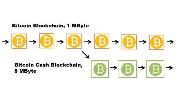 هارد فورك Hard fork بيتكوين و البيتكوين كاش