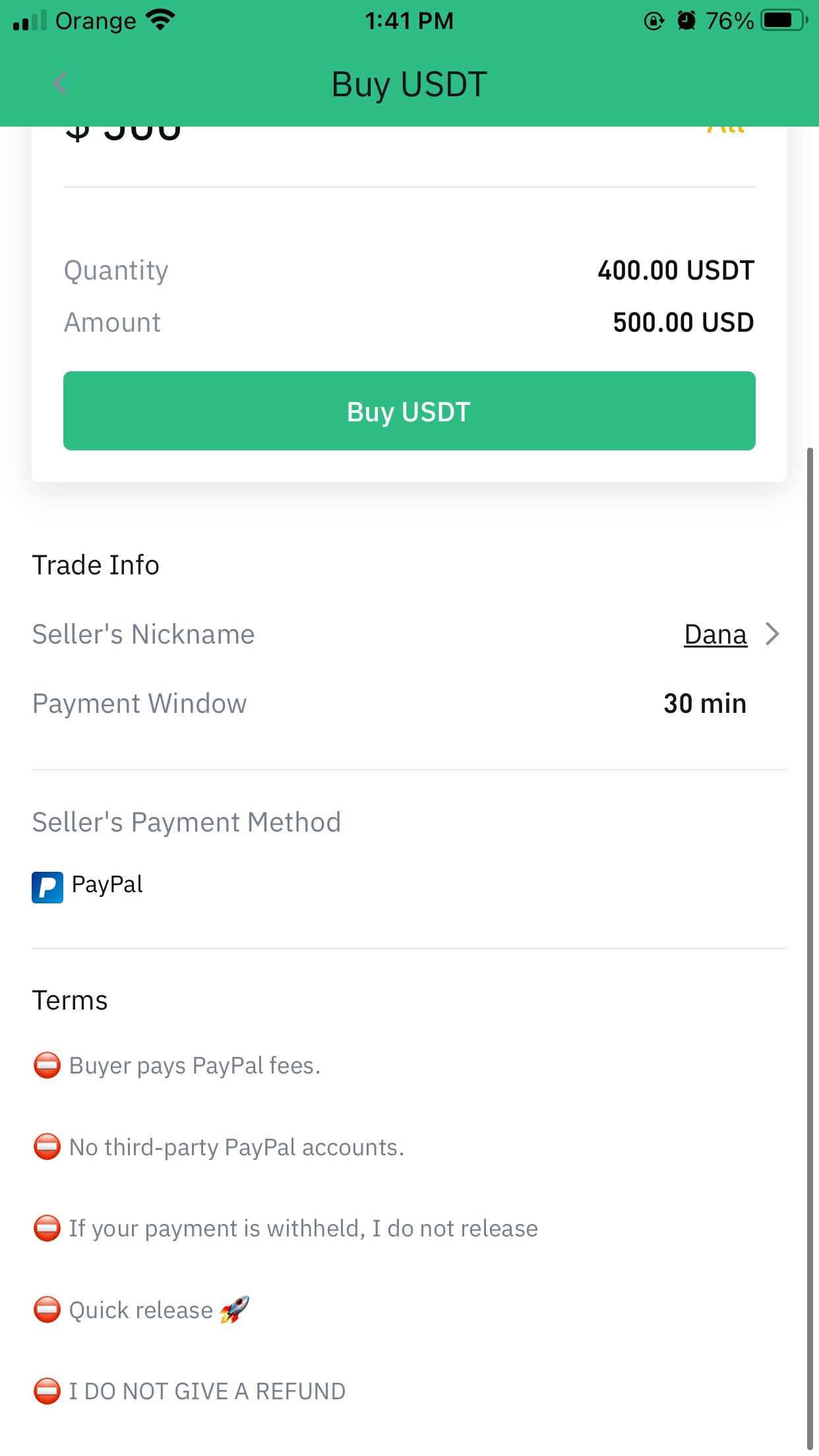 شروط الباعة في Binance p2p