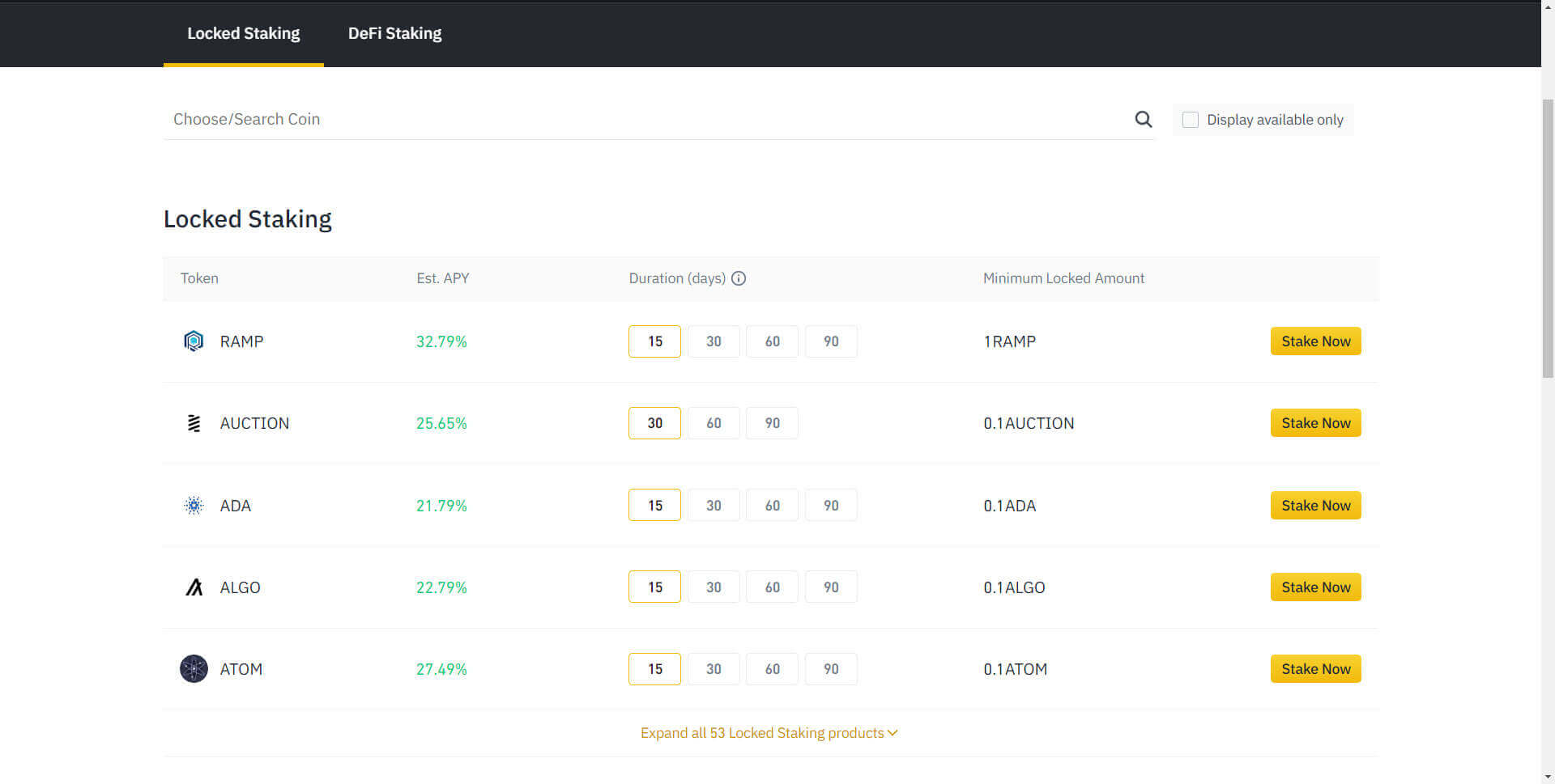 ستاك Stake العملات المشفرة عبر Binance