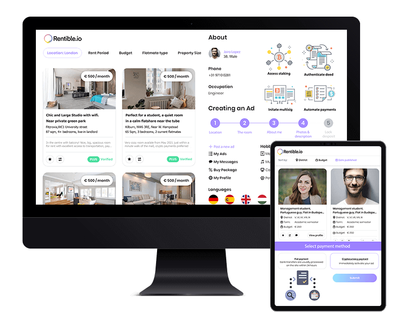 منصة Rentible.io تتيح الدفع بالعملات المشفرة بين المستأجرين وأصحاب العقارات