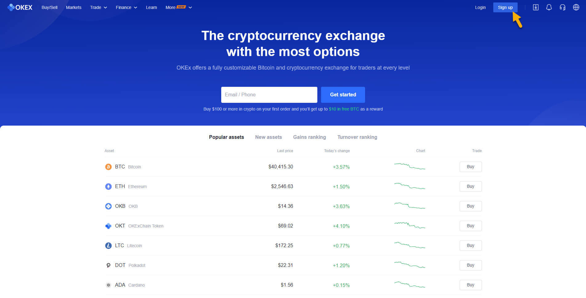 التسجيل في منصة OKEx