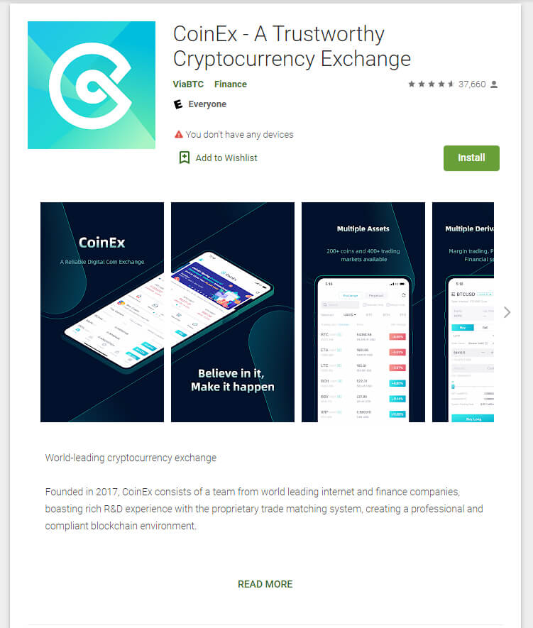 coinex على بلاي ستور