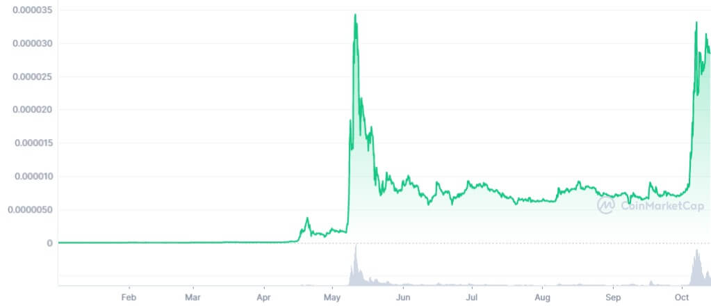 تطور سعر Shib هذه السنة