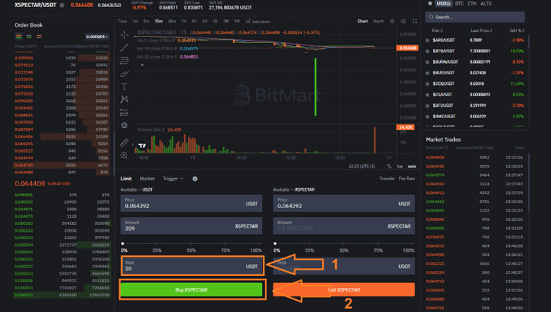 كيفية_شراء_عملة_xspectar_من_منصة_bitmart؟