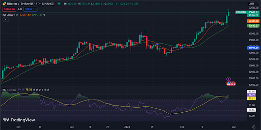 مخطط أسعار بيتكوين (BTC) (المصدر: TradingView)